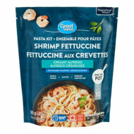 Great Value Creamy Alfredo Shrimp Fettuccine Pasta Kit ~600 g