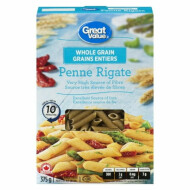 Great Value Whole Grain Penne Rigate Pasta ~375 g