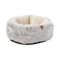 Merry & Bright&trade; Holiday Grey Lux Hexagon Cat Bed