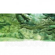 Top Fin® Rock Wall & Drift Wood Reversible Aquarium Background, 48"L x 24"H