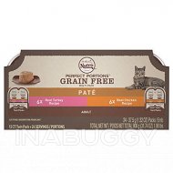 NUTRO™PERFECT PORTIONS™ Grain Free Adult Cat Food - Multi-Pack Chicken & Turkey Pate, 12 - Chicken & Turkey, 1.32 Oz