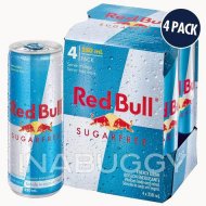 Red Bull Sugar-Free Energy Drink, 4 x 250mL