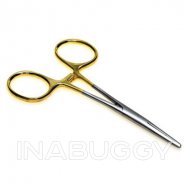 SuperFly Stainless Steel Straight Forceps, 6-in, Gold