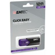 Emtec 128GB USB 3.2 B113 Click Easy Flash Drive 1Ea