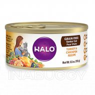 HALO® Senior Cat Food - Natural, Grain Free, Turkey & Chickpea Recipe - Turkey, 5.5 Oz