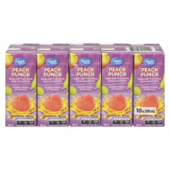 Great Value Peach Cocktail Juice Boxes, 10 x 200 ml