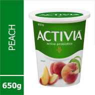 Activia Yogurt With Probiotics, Peach Flavour Tub ~650 g