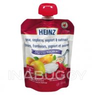 Heinz Oatmeal Pear Raspberry Yogurt Jr Baby Food Pouch 128 ml