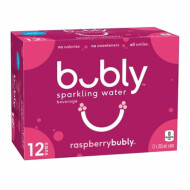 bubly Raspberry Sparkling Water, 12 x 355 ml
