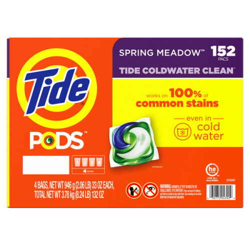 Tide Pods Laundry Detergent Spring Meadow 152 Count Costco