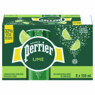 Perrier Lime Flavored Carbonated Spring Water 330 ml