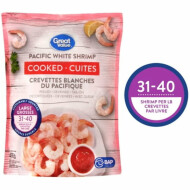 Great Value Cooked Pacific White Shrimp ~400 g