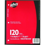 Hilroy 10.5" x 8" Assorted Colors 1 Subject 120 Page Neatbook 1Ea