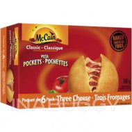 McCain 3 Cheese 6PK Pizza Pocket 600 g