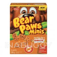 Dare Bear Paws Cookies Minis Chocolate Chip & Wowbutter 210G