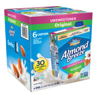 Almond Breeze Unsweetened Original Almond Milk, 6 x 946 ml