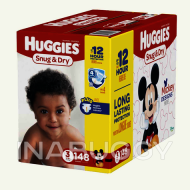 Huggies Snug and Dry Diapers Size 3 Giant Pack, Package of 148