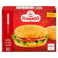 Flamingo Breaded & Fully Cooked Chicken Breast Burgers 1Ea