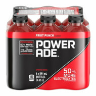 POWERADE Ion4 Fruit Punch Sports Drink, 6 x 591 ml