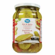 Great Value Hot & Spicy Sandwich Pickles 500 ml