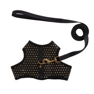 Whisker City&reg; Gold Dot Cat Leash & Harness Combo