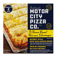 Motor City Pizza Co. Detroit Style Deep Dish 5-Cheese Bread, 2 x 636 g