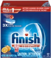 Finish Powerball All in 1 Orange Dishwasher Detergent 60TABS