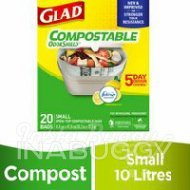 Glad 100% Compostable OdourShield Easy-Tie BagsSmall 20EA