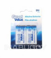 9V Great Value Alkaline Batteries - 4 Pack, These 9V Alkaline Batteries are designed to provide long-lasting life for your essential electriconics.