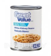 Haricots blancs sans sel ajouté de Great Value, 540 ml
