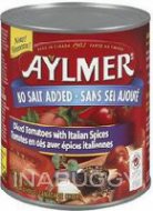 Aylmer No Salt Diced Tomatoes with Italian Spices 796ML