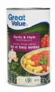 Great Value Garlic & Herb Pasta Sauce 680ML