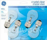 Lampe A15 cristal clair GE 60 W – paquet de 4, Ajoutez de l’éclat à vos luminaires décoratifs avec les lampes cristal clair GE.