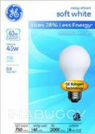 Lampe éconergétique A19 GE 43 W – paquet de 4, Lampes à incandescence blanc doux de la meilleure gamme de GE!