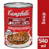 Campbell Ready To Serve Homestyle Rustic Lentil Soup 540ML