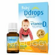 Supplément vitaminique de vitamine liquide D3 de DdropsMD pour bébé, 400 UI, 2,5 ml, 90 gouttes