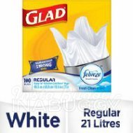Glad Easy-Tie Kitchen Catchers Garbage Bags Regular with Febreze Freshness 100EA