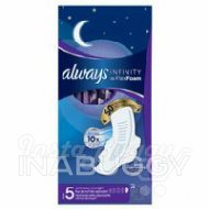 Always Infinity Size 5 Extra Heavy Overnight Pads with Wings Unscented (24PK)