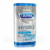 Condoms lubrifiés en latex extra minces sensibilité exceptionnelle Invisible de Durex, 8 condoms