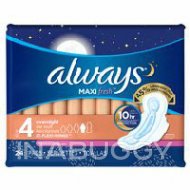 Always Maxi Fresh Size 4 Overnight Pads Wing Wings Scented 24EA