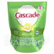 Cascade ActionPacs Dishwasher Detergent Lemon Scent 25EA
