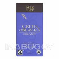 Green & Black's Chocolat Au Lait Bio, 100GR