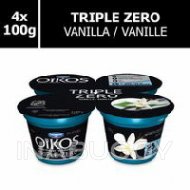 Danone Oikos Triple Zero Vanilla 0% MF Greek Yogurt (4PK) 100G
