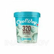 Crème glacée de 320 calories CoolWay à la menthe chocolatée, 500 ml
