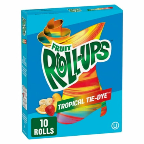 Betty Crocker Tropical TieDye Fruit RollUps Fruit Flavored Snacks