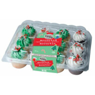 Two Bite Christmas Vanilla & Chocolate Mini Cupcakes 12 Count