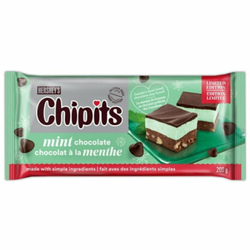 HERSHEY'S CHIPITS Mint Chocolate Baking Chips 200 g Walmart