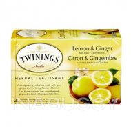 Lemon and ginger herbal tea bags ~20 Pcs EA
