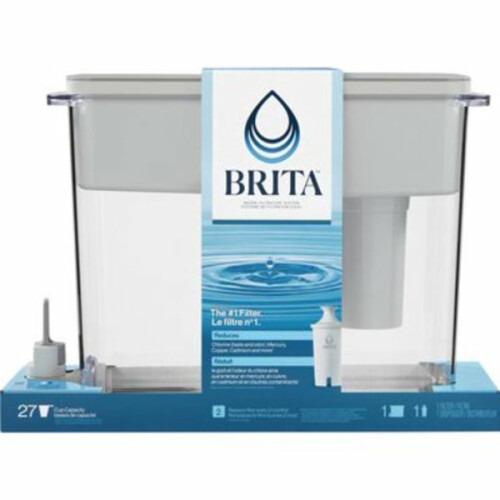 Brita 18 Cup Grey Ultra Max Water Filter Dispenser With One Standard