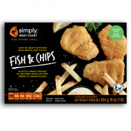 Simply West Coast Frozen Fish & Chips ~454 g